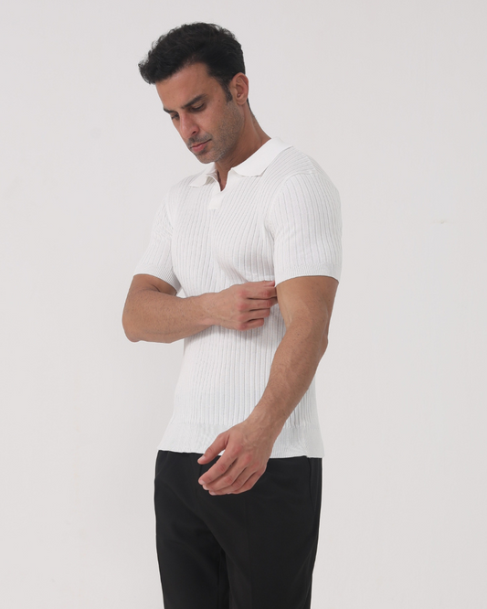 Sorrento Ribbed Cotton Polo